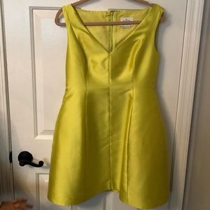 Kate spade neon yellow mid dress